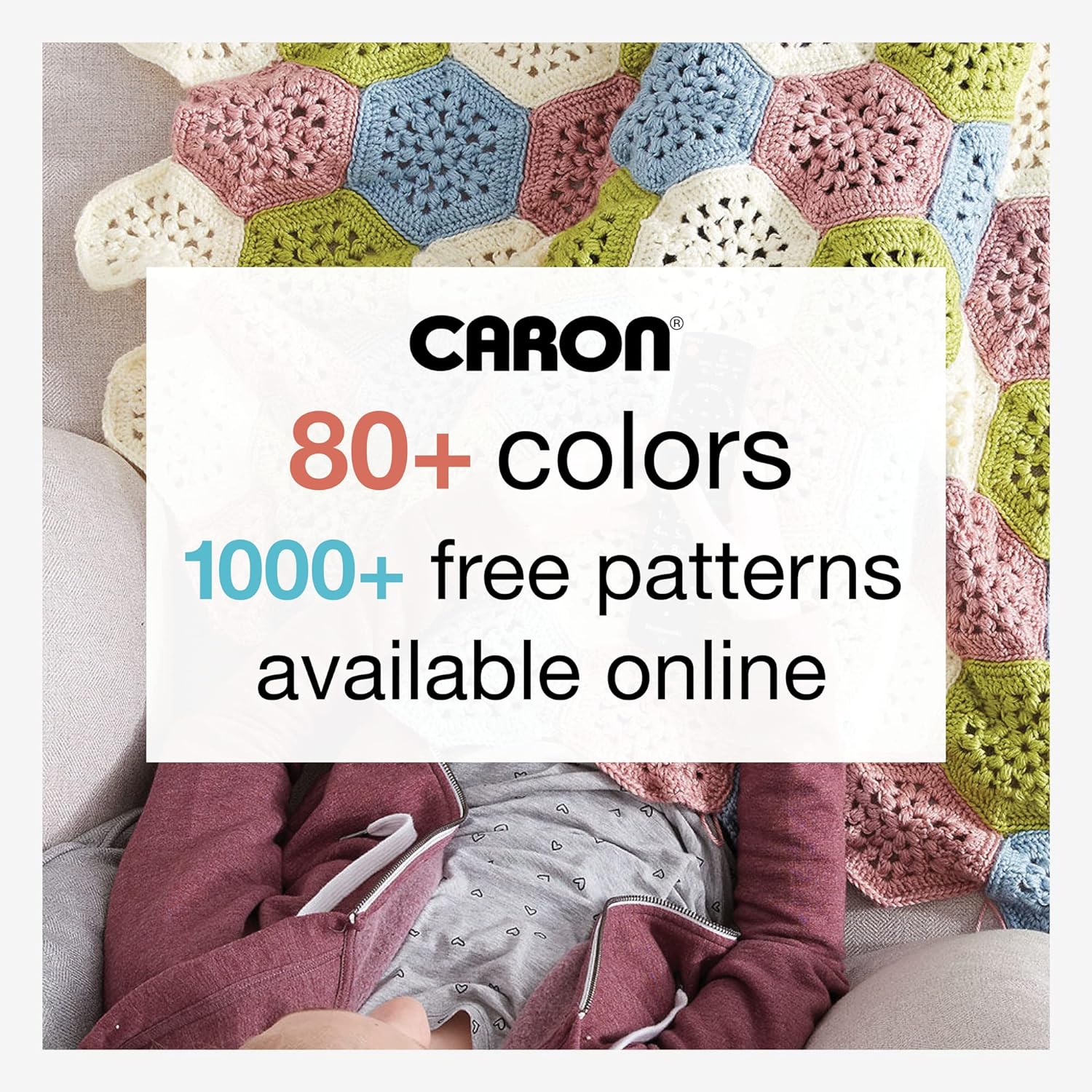 Caron Simply Soft Soft Blue Yarn - 3 Pack of 170g/6oz - Acrylic - 4 Medium (Worsted) - 315 Yards - Knitting/Crochet - Image 6